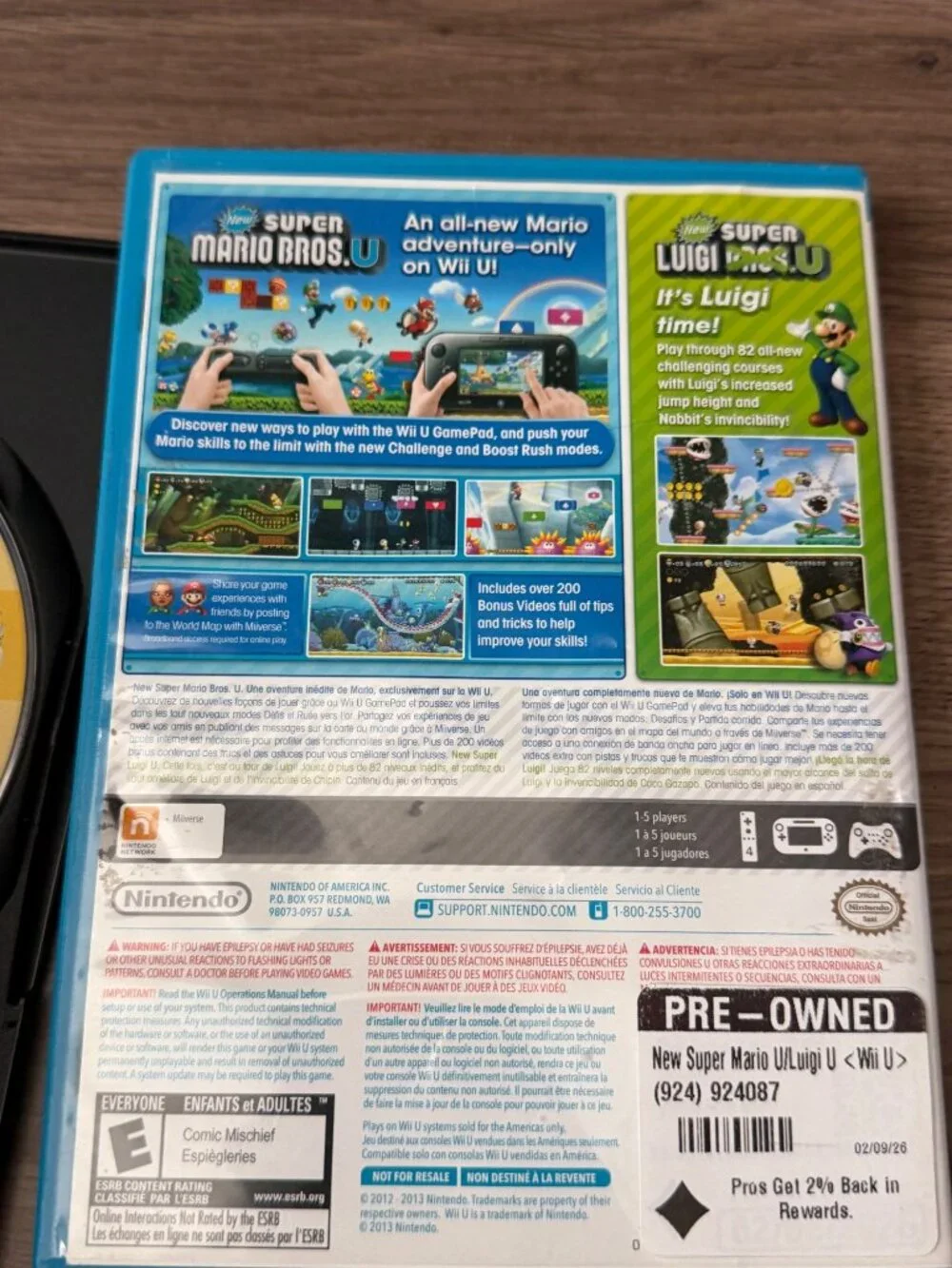 Nintendo Wii U 2 Game Lot Bundle: Super Mario Maker & Super Mario 3D World